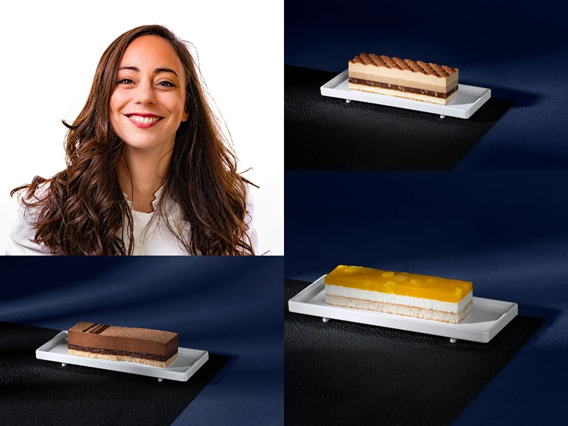 Nina Mtayer con algunos de sus postres. Foto: Air France